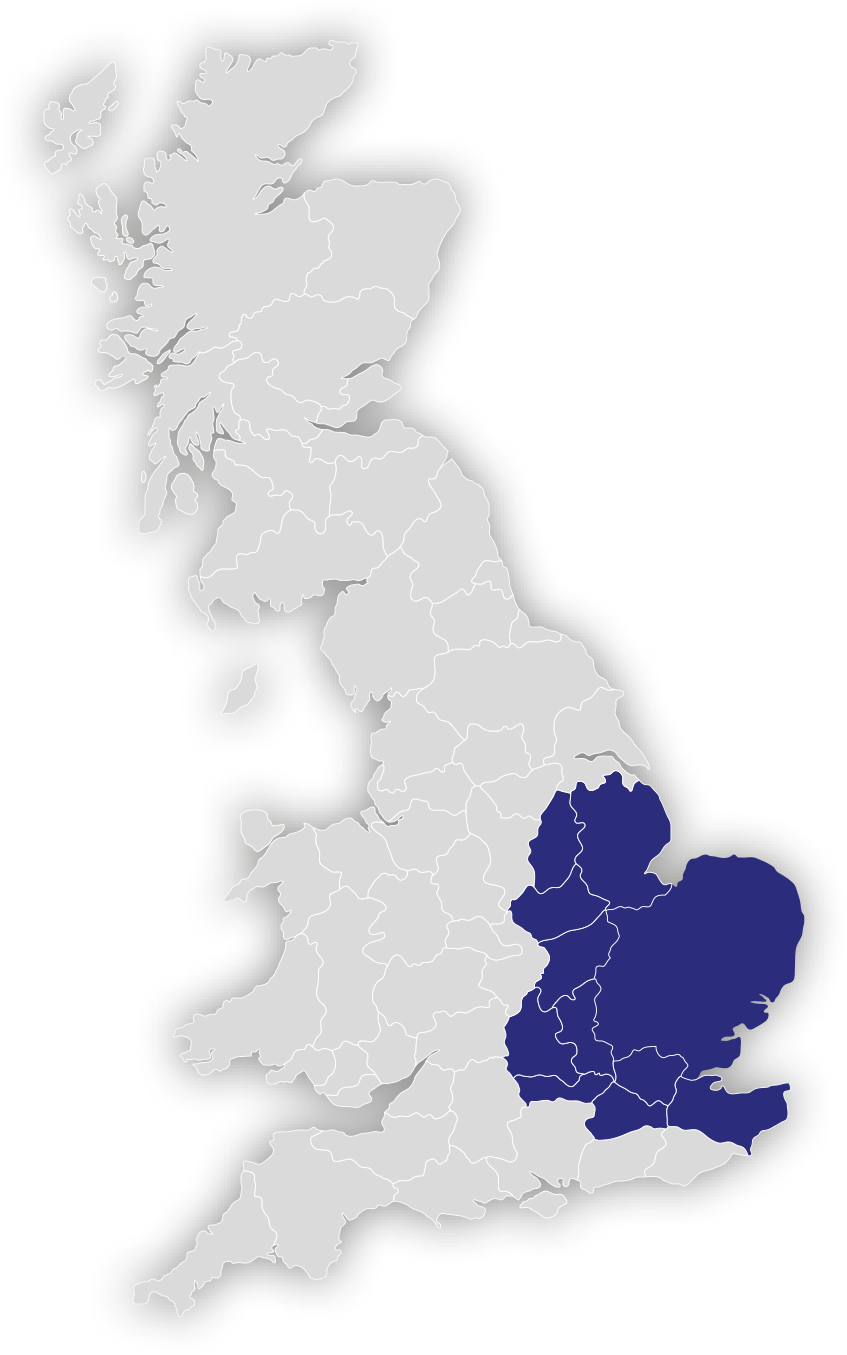 UK Map - Ask IT Soutions - the areas we cover